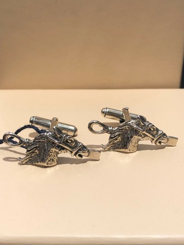 Gemelli argento con cavallo - in,
