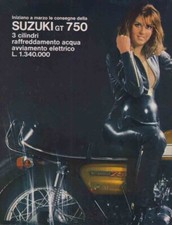advertising Pubblicità MOTO SUZUKI GT 750 1972  MAXIMOTO MOTOGIAPPONESI EPOCA