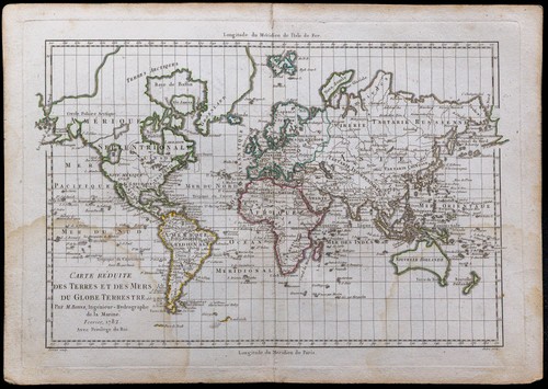 1782 - Carta Geografica Antica