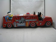 TM modern toys Masudaya Disney donald fire trcuck tin battery