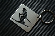 SKI SKIER KEYRING DOWN HILL