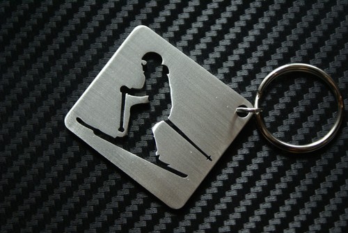 Ski skier keyring - skier,