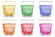 Techly Confezione da 6 Bicchieri Tumbler 250 ml con 6 Colorazioni LED