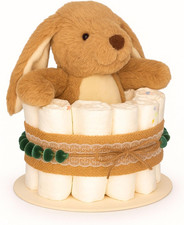 ® Torta Di Pannolini Boho Stile Ragazzo E Ragazza (Coniglietto Boho 20 Cm)