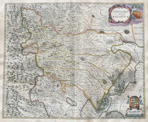 Bologna modena ferrara - modena, mappa