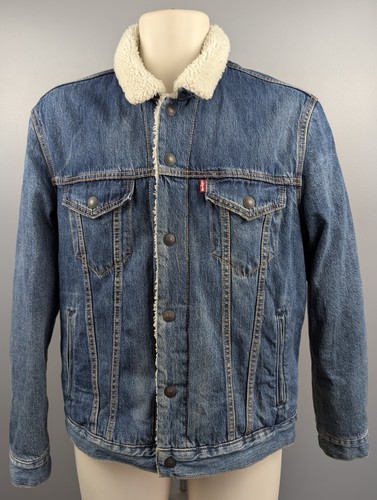 Levi sherpa denim - denim, trucker