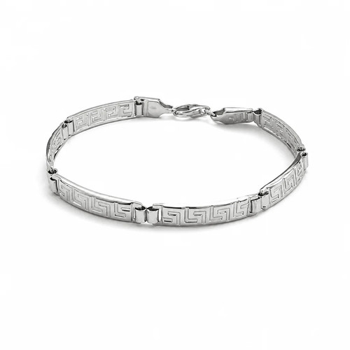 Bracciale maglia greca semi - greca,