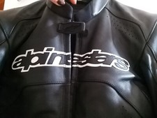 GIACCA ALPINESTARS DONNA PELLE TAGLIA 42 CON PROTEZIONI E GILET TERMICO