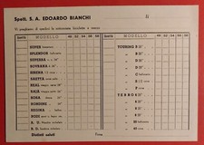 CARTOLINA EDOARDO BIANCHI MILANO CON MODELLI BICI CICLISMO  1940-45 C. 1 ( C 9 )