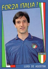 CARTOLINA CALCIO LUIGI DE AGOSTINI NAZIONALE JUVENTUS
