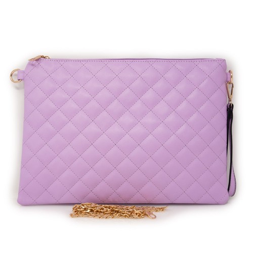 Borsa donna trapuntata lilla