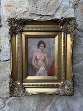 Quadro -Mezzo Nudo- dipinto a olio su tavoletta