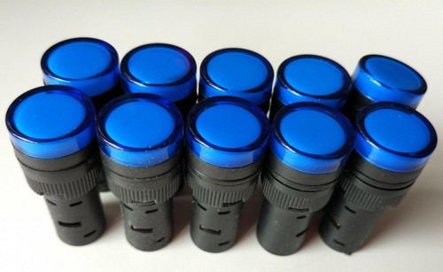 10pcs 220v 16mm blu - 16mm, led