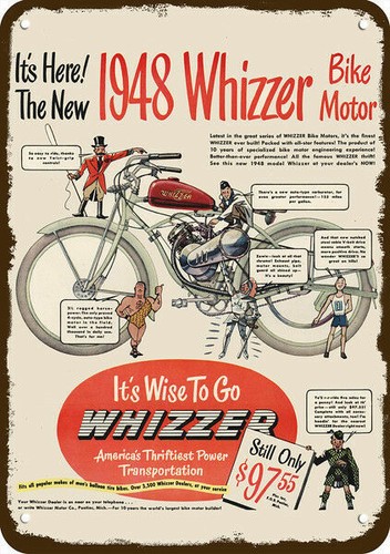 1948 whizzer moto bike - whizzer,
