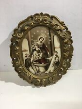 ARTE POPOLARE DEVOZIONALE-MADONNA DEL ROSARIO-POMPEI-QUADRO LUMINOSO-A COLORI