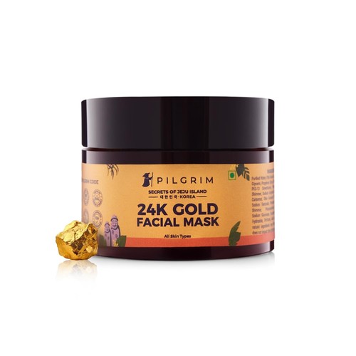 Maschera viso pilgrim oro - maschera,