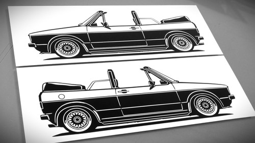 Adesivo golf mk1 - golf, 2x