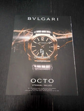 BULGARI OCTO ETERNAL VALUES WATCH OROLOGIO VINTAGE AD PUBBLICITA