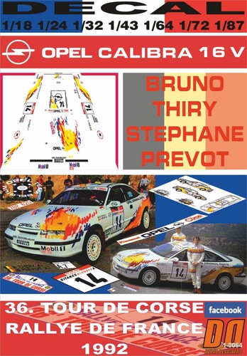 Decal opel calibra - calibra, bruno