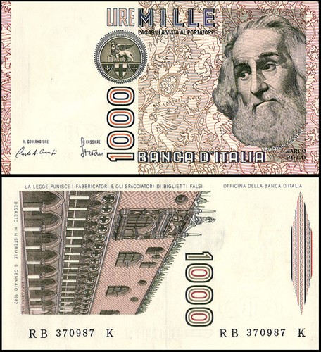 Italy 1000 lire 1982 - 1000, p-109
