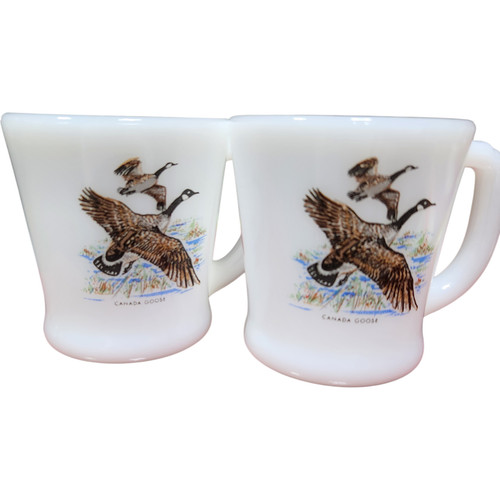 Fire king game bird tazze - game,