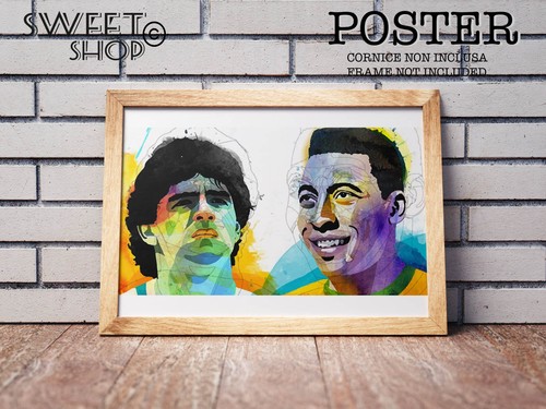 Poster pele maradona socer - pele',