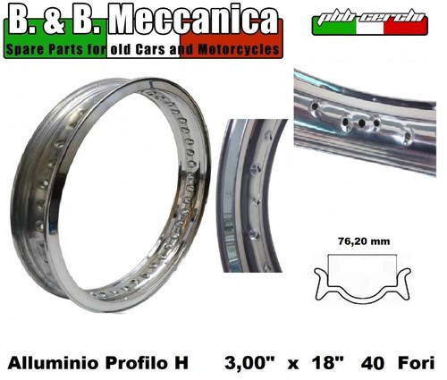 Cerchio alluminio bordo h - in,