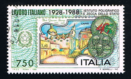 Italia francobollo lavoro - il,