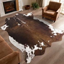 Large Faux Cowhide Print Rug
