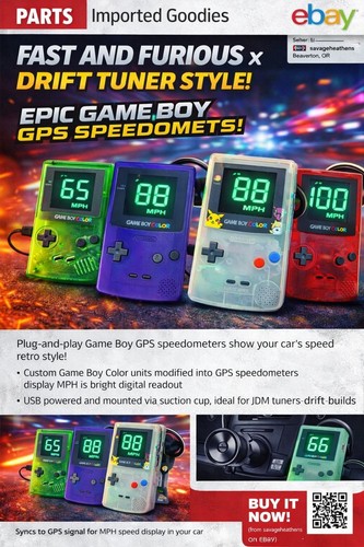 Game boy color gps - game, speedometer