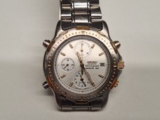 Orologio cronografo Uomo Seiko Vintage chrono quartz (batteria) 38 mm 7T32 6B70