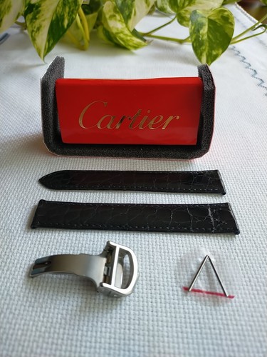 Cartier correa cocodrilo negra - cartier,