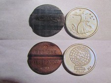 GETTONE TELEFONICO SIP 1978 LIRE 200 + GETTONE MAGGI CONIATURE MILANO ITALY 24.3