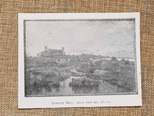 Giuseppe Miti Zanetti Alle Foci del Piave Paesaggio Veneto Stampa del 1899