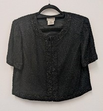 Vintage Sténay Black Beaded