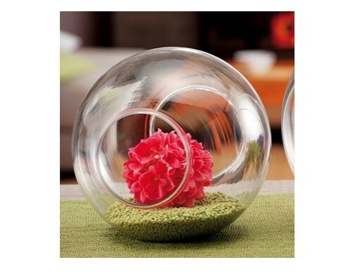 Centrotavola sfera vetro - sfera, in