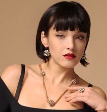 Parure Gioielli Donna con Perle e Oro | Set Completo Lusso per Cerimonia & Sposa