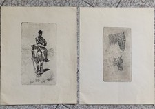 Giovanni Fattori 4 Stampe ACQUAFORTE INCISIONE