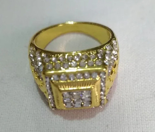 Anello tono oro zirconi fascia