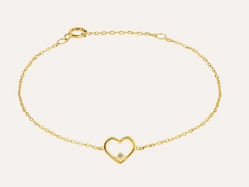Bracciale cuore con - con, diamante