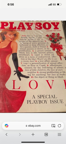 Vintage playboy february - playboy, 1989