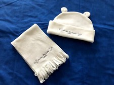 2 set sciarpa berretto bianco/sciarpa berretto guanti rosa