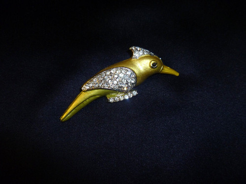 Spilla colibri color oro opaco - colibri,