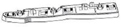 Slitta staffa paraurti - staffa,