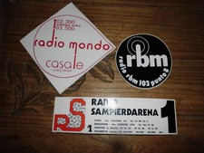 SAMPIERDARENA 1 GENOVA RBM MONDO CASALE LOTTO ADESIVI RADIO E TV