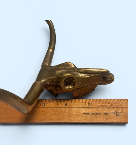 Fermacarte teschio ottone