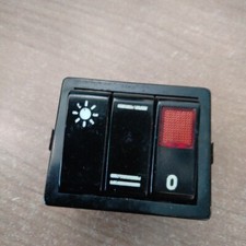 1 Interruttore Scatolato Triplo SCS3 da 3 Interruttori Nero Vintage Raro 