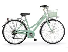 Bici 28 central city bike donna 6 velocità alluminio menta cestino optional MBM