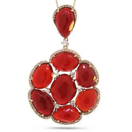 Rosso agata collana - rosso,