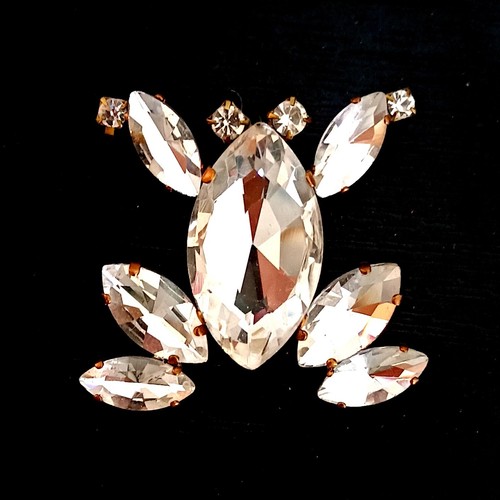 Czech rhinestone little frog - czech,